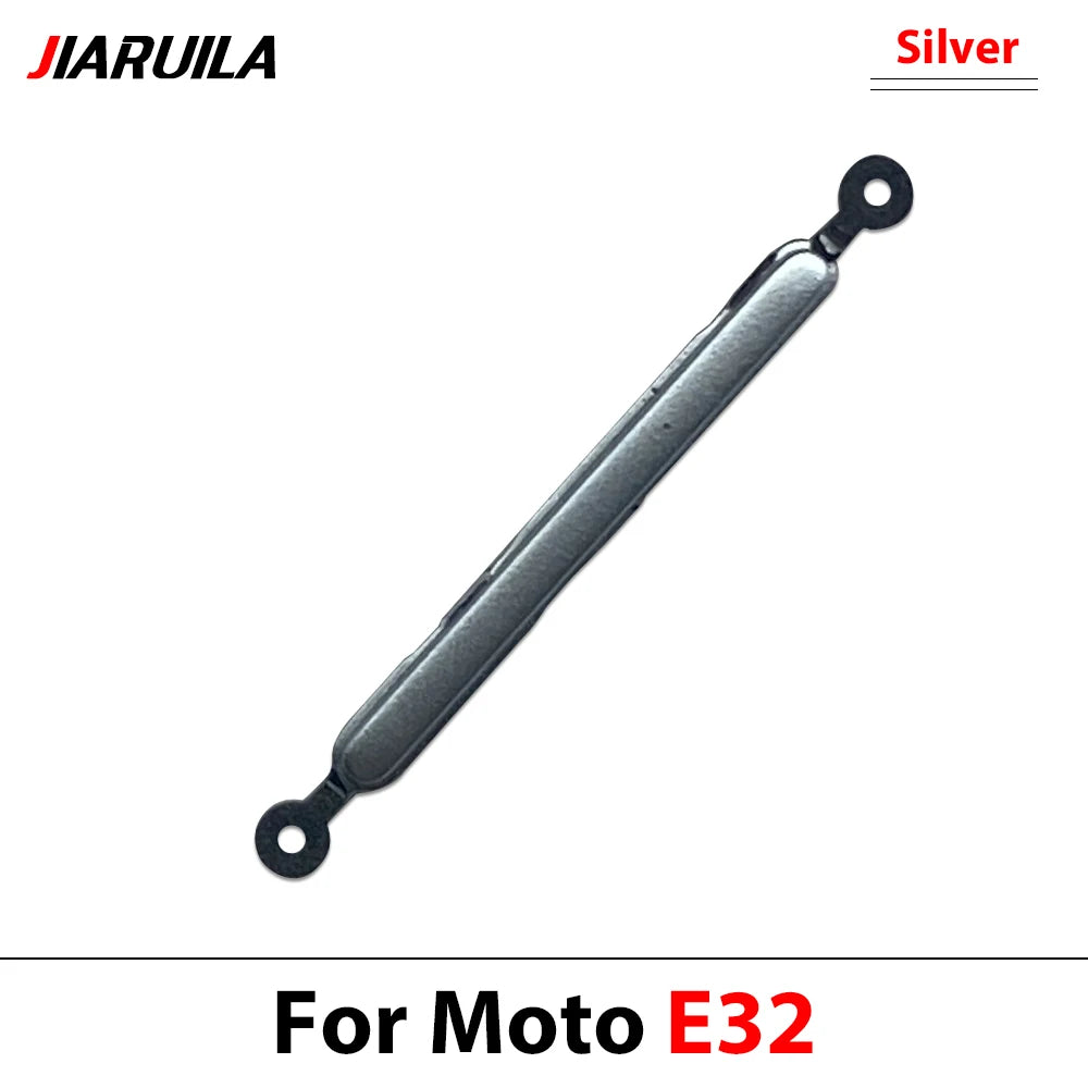 10Pcs, Side Volume Button + Power ON / OFF Buttton Key Set Replacement Parts For Motorola Moto E13 E14 E20 E30 E40 E22 E32 Motorola phone repair parts