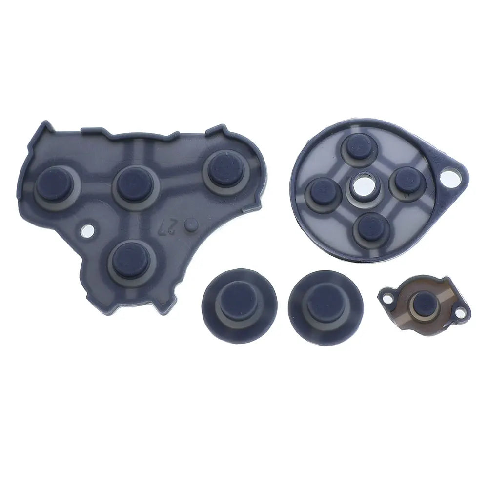 Full Set Button For GameCube NGC Gamepad Power ON OFF Key  A B X Y L R D Pads Mod Kit Silicone Pads Rubber Conductive Button Game console repair parts