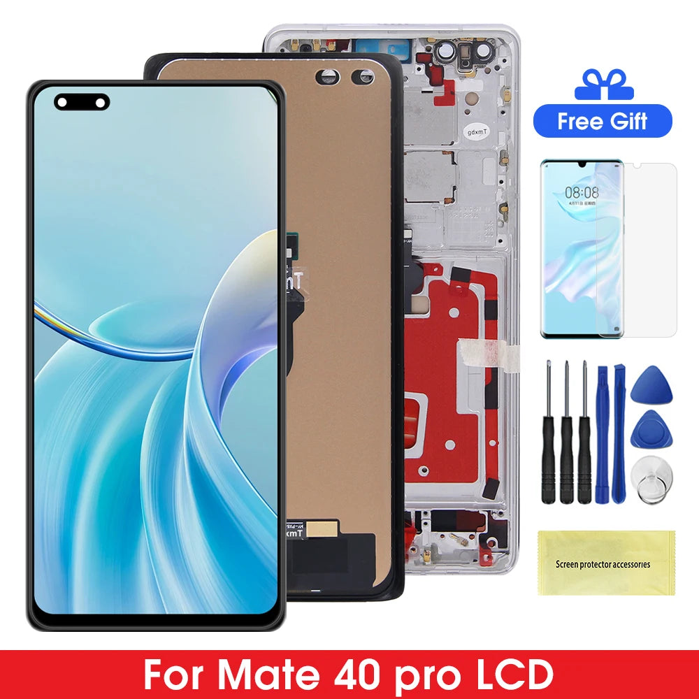 For HUAWEI Mate 40 Pro NOH-NX9 AN00 AN01 LCD Display Touch Screen Digitizer Assembly Replacement LCD Parts HUAWEI phone repair parts