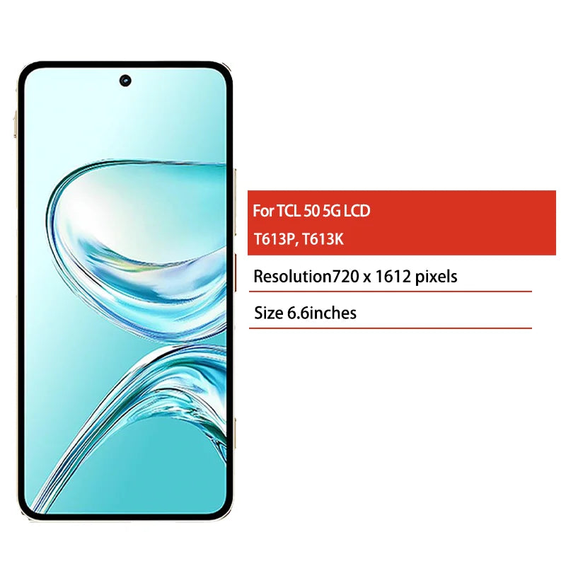 6.6" Tested For TCL 50 5G LCD T613P  Display Screen Touch Panel Digitizer For TCL 50 5G T613K LCD Replacement Repair Parts TCL phone repair parts