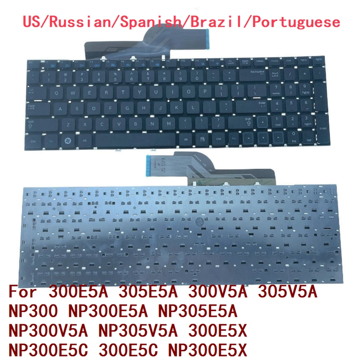 US RU SP BR PT Keyboard For Samsung 300E5A 305E5A 300V5A 305V5A NP300 NP300E5A NP305E5A NP300V5A NP305V5A 300E5X NP300E5C 300E5C SAMSUNG laptop repair parts
