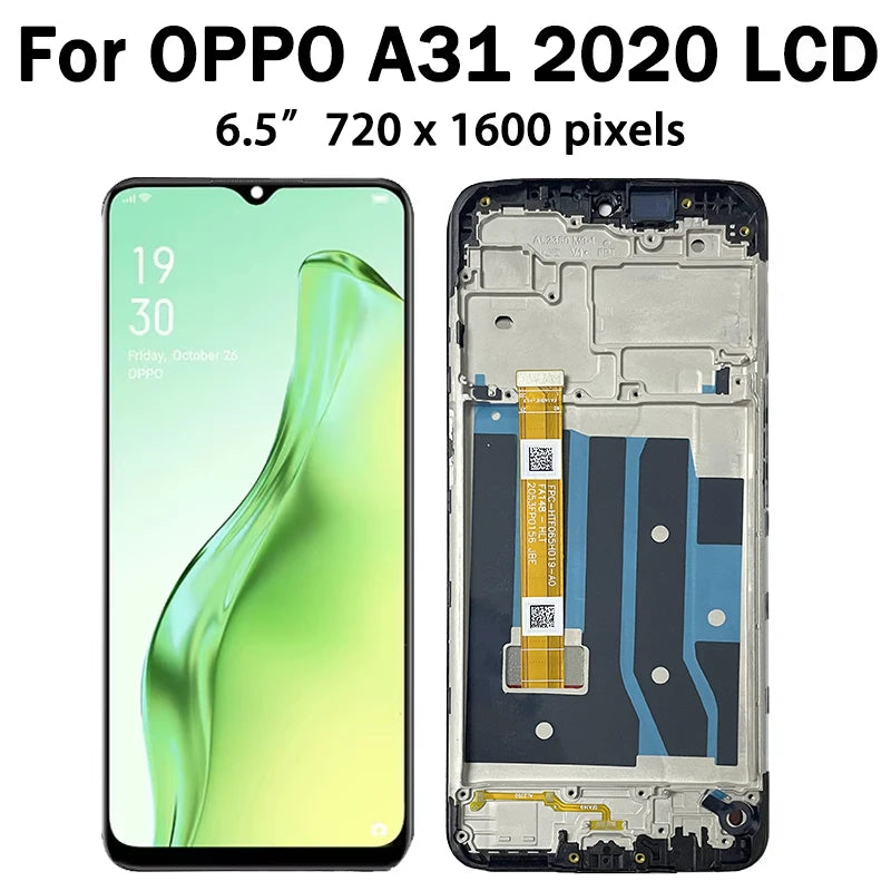 6.5"Tested A31 LCD For OPPO A31 2020 CPH2015 CPH2073 CPH2081 CPH2029 CPH2031 Lcd Display Touch Screen Digitizer Replacement Oppo phone repair parts Realme phone repair parts