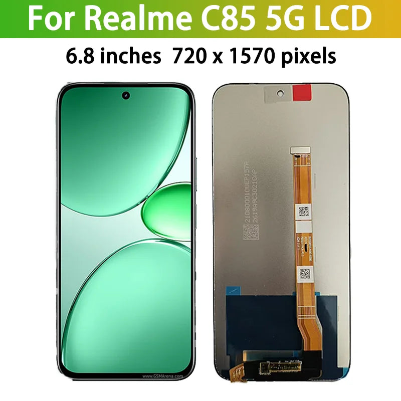 6.8"Screen For Realme C85 Display Screen For OPPO Realme C85 5G RMX5253 Display Screen Touch Panel Digitizer Assembly Oppo phone repair parts Realme phone repair parts