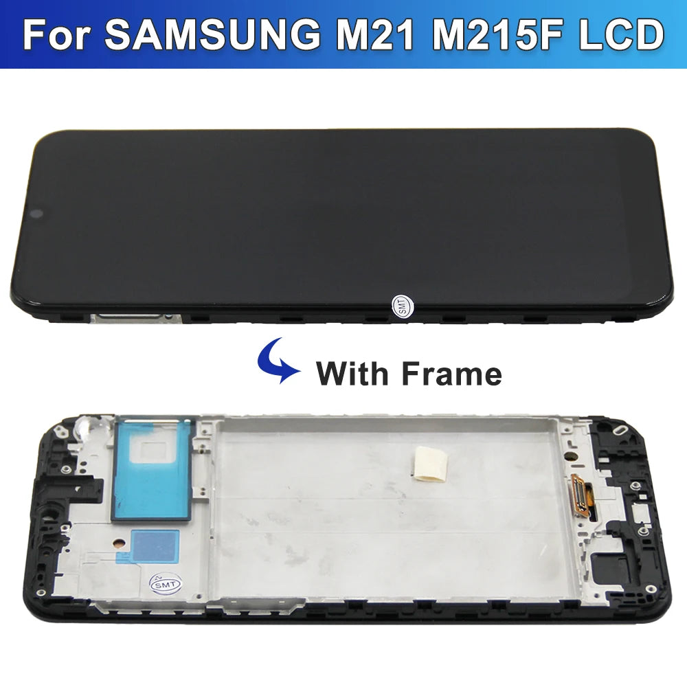 TFT M21 For Samsung M21 2020 M215 M215F M215F/DS LCD Display Touch Screen Digitizer Assembly Replacement  LCD With Frame Samsung phone repair parts