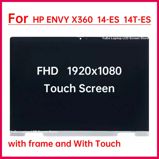 14" Touch Screen For HP Envy x360 2-in-1 Laptop 14-es LCD Display Digitizer + Frame Assembly Replacement FHD 1920x1080 TPN-W158 HP laptop repair parts