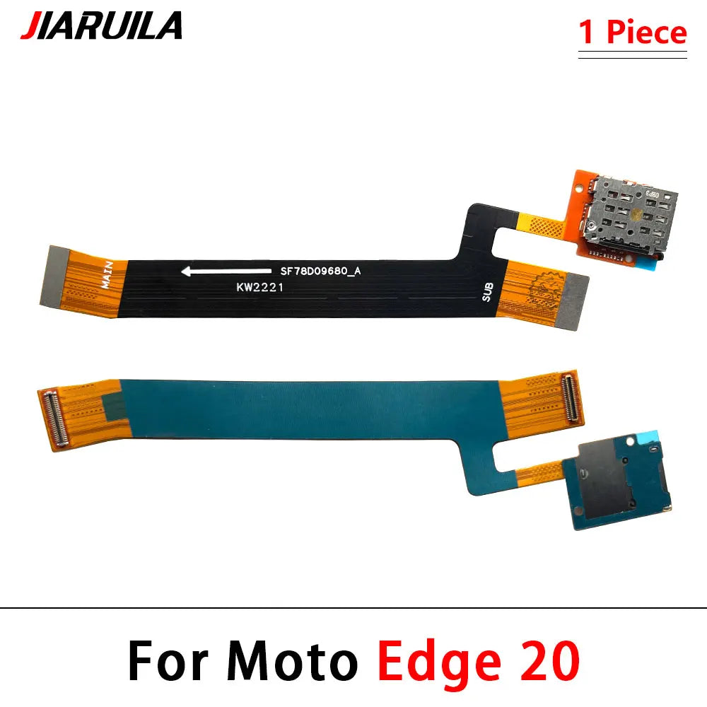 For Motorola Moto Edge 20 30 40 X30 Pro Neo Fusion Lite Ultra Plus Sim Card Reader Holder Connector Main Mainboard Flex Cable Motorola phone repair parts