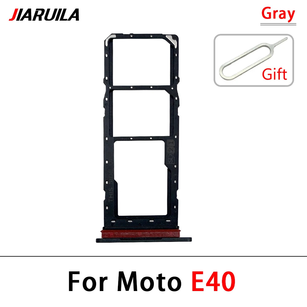 New SiM Tray For Moto E6 Play E6s E7 Plus E7i Power E20 E40 SIM Card Slot SD Card Tray Holder Adapter Motorola phone repair parts
