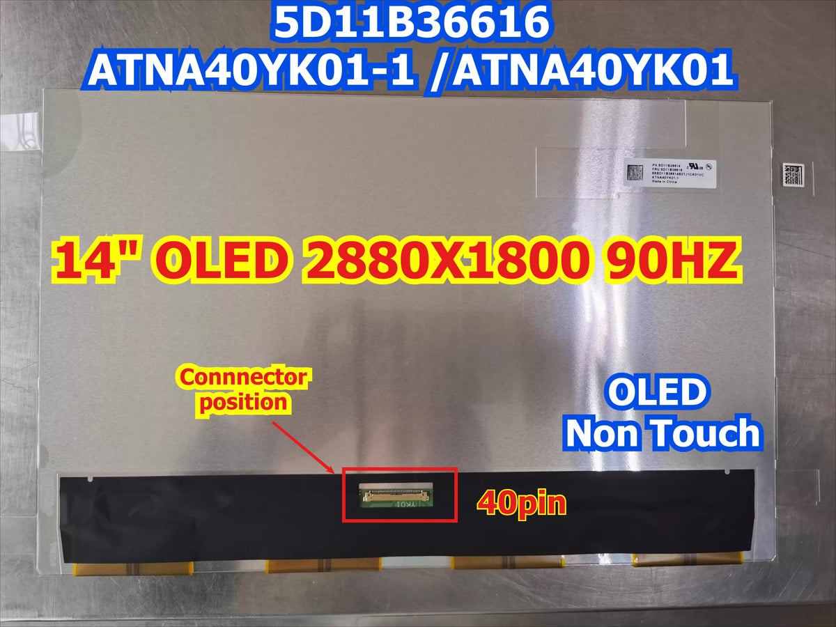 ATNA40YK06 ATNA40YK01-1 ATNA40YK01 OLED LCD Screen QHD 2880X1800 90Hz 40Pin Panel display for HP 2022 14Pro 14-eh TPN-W154 HP laptop repair parts