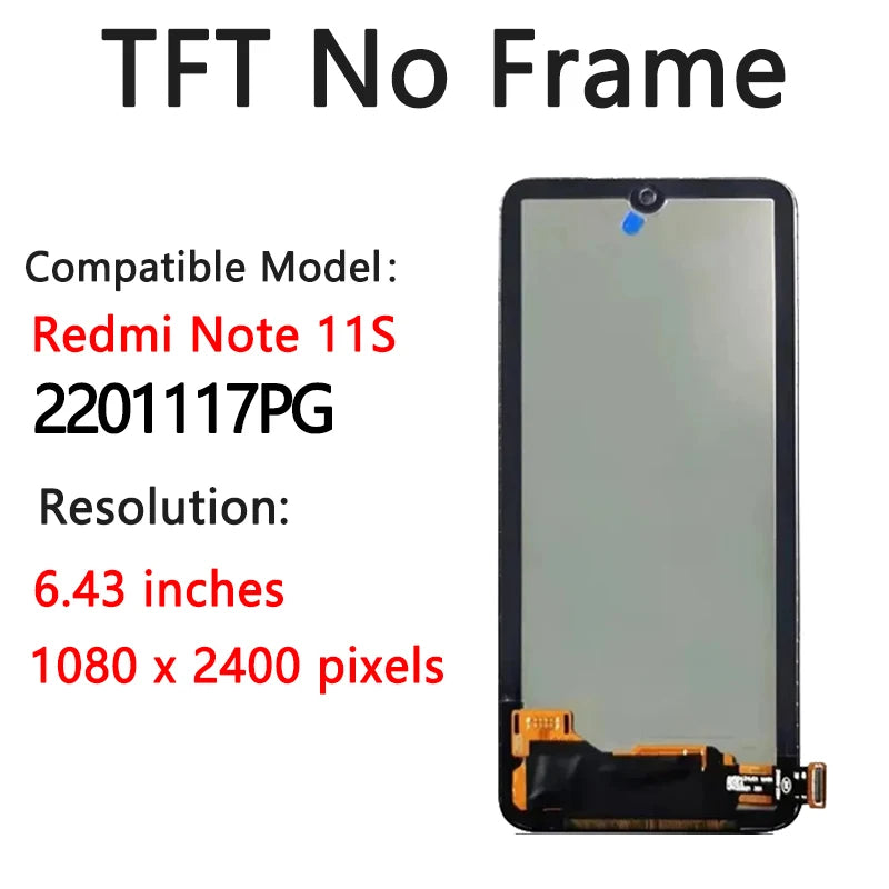 Tested LCD For Xiaomi Poco M4 Pro 4G LCD Display Touch Screen Panel For Poco M4 Pro M4Pro 2201117PI 2201117PI 2201117PG LCD Xiaomi phone repair parts