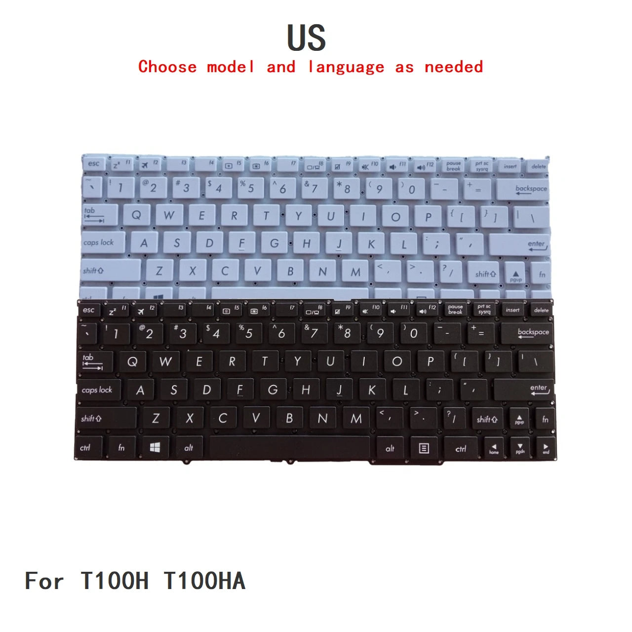 New US Language  Keyboard For ASUS T100H T100HA Notebook PC Replacement Keyboard ASUS laptop repair parts