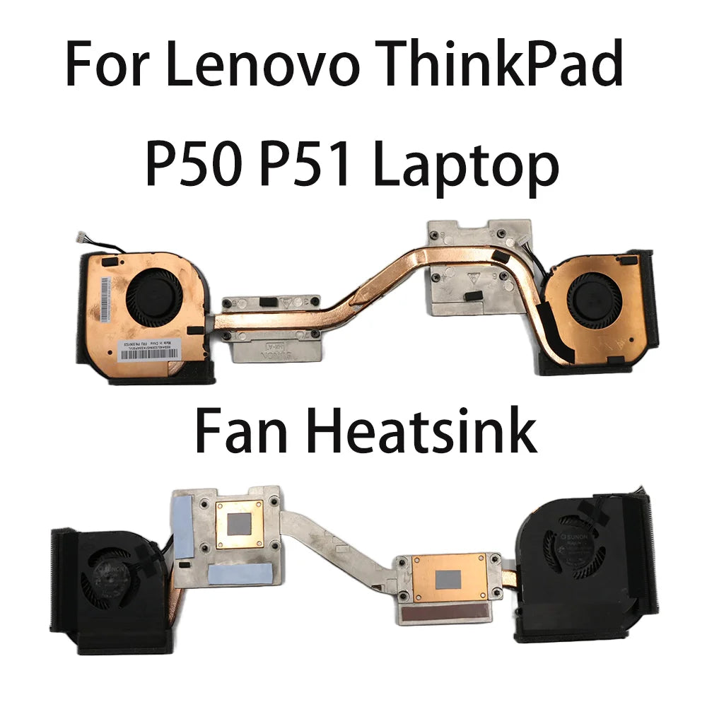 Original For Lenovo ThinkPad P50 P51 Laptop Fan Heatsink CPU Cooler Cooling Fan WT1 FRU:00NY520 00NY521 00UR800 Lenovo laptop repair parts