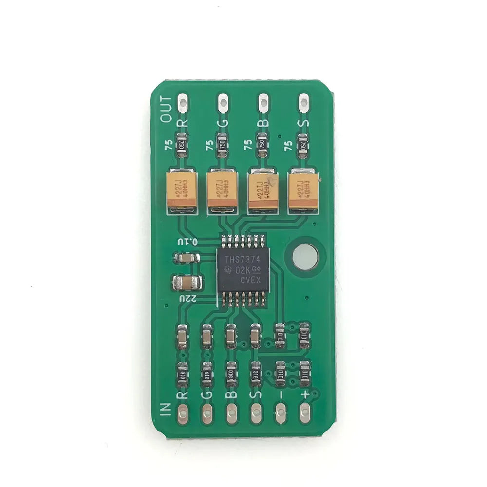 For PC Engine Video Amplifier Board For PCE TurboGrafx-16 THS7374 RGB Amplifier Module Game console repair parts
