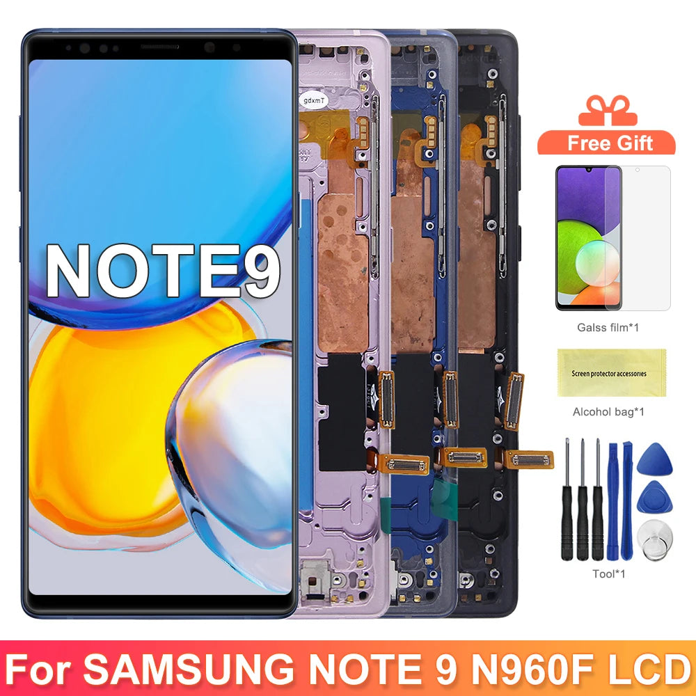 TFT Screen for Samsung Galaxy Note9 N960F N960F/DS N960U Lcd Display Digital Touch Screen with Frame for Samsung Note 9 Assembly Samsung phone repair parts