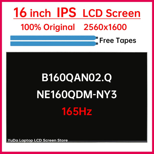 16 Inch 165Hz LCD Screen B160QAN02.Q NE160QDM-NY3 For ASUS ROG Zephyrus M16 GU603 GU603H GU603Z Display Matrix Panel eDP 40 Pins ASUS laptop repair parts