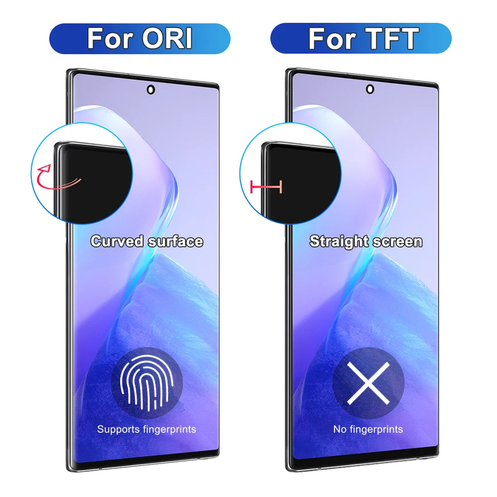Super Screen For Samsung Note 20 Ultra N986B N985 N985F Display Note20 Ultra 5G SM-N986F LCD Touch Screen,With Frame,100% Tested Samsung phone repair parts