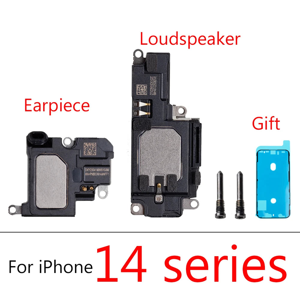 1pcs Ringer Bottom Buzzer Loud Speaker with earpiece  For iPhone  14 15 Pro Max  Plus Replacement Parts iPhone phone repair parts