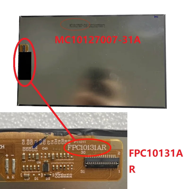 10.1 inch 31 Pin FPC10131AQ DC10127006-31/ FPC10131AR MC10127007-31A/ FPC10131AS MC10127007-31E LCD Matrix For Tablet Display Other Brand tablet repair parts