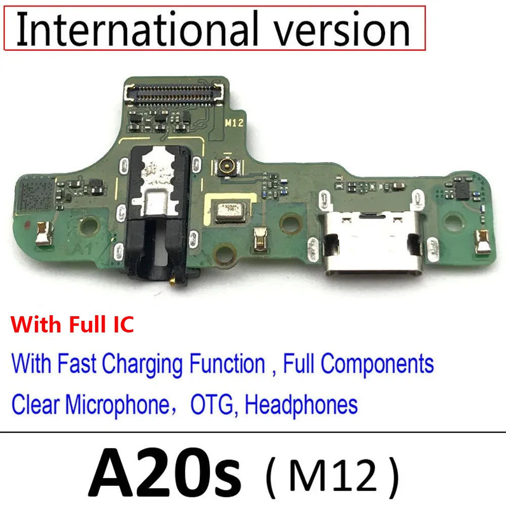 USB Charging Port Board Flex Cable Connector Parts For Samsung A10S A107 A107F A20s A207 A207F M12 M14 M15 M16 Samsung phone repair parts
