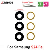 New Camera Glass Rear Back Camera glass Lens For Samsung S24 S25 S26 Plus Ultra Fe With Glue Adhesive Samsung phone repair parts