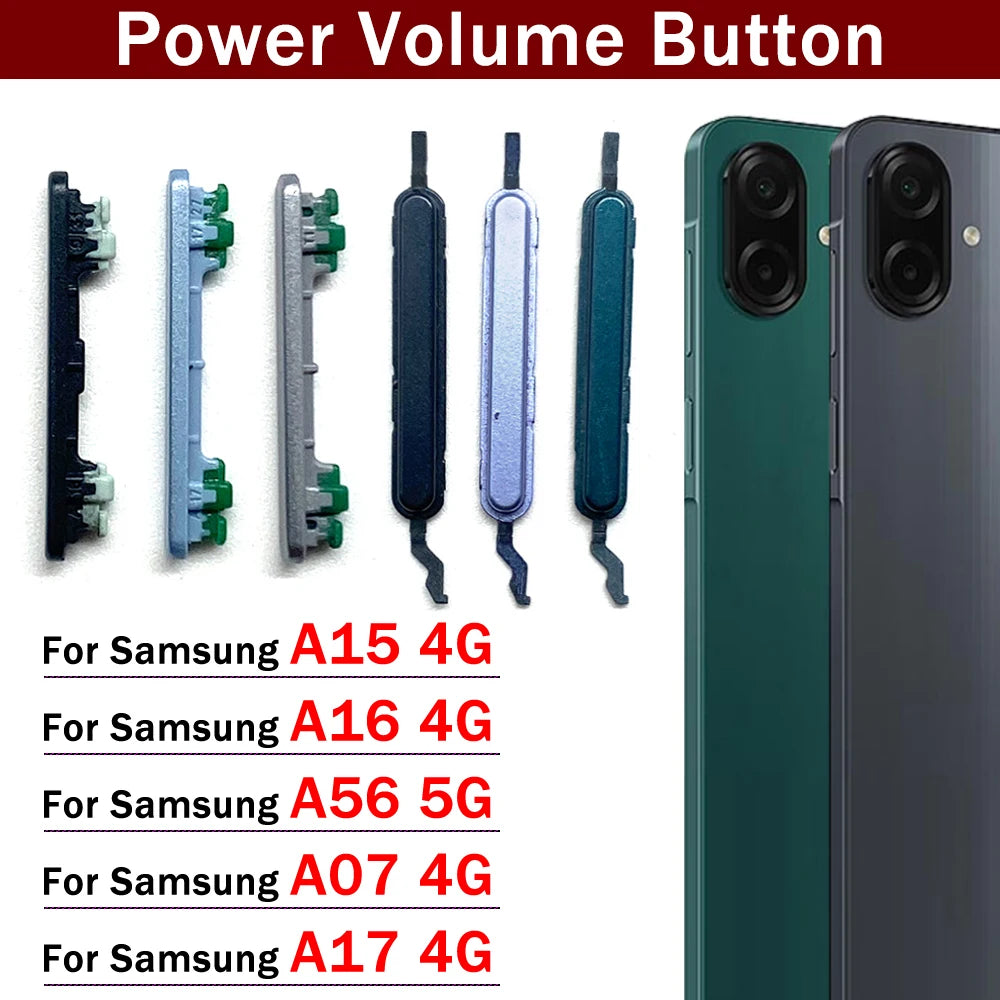 New For Samsung A15 A16 A56 A07 A17 4G 5G Side Key Power and Volume Button Replacement Parts Samsung phone repair parts