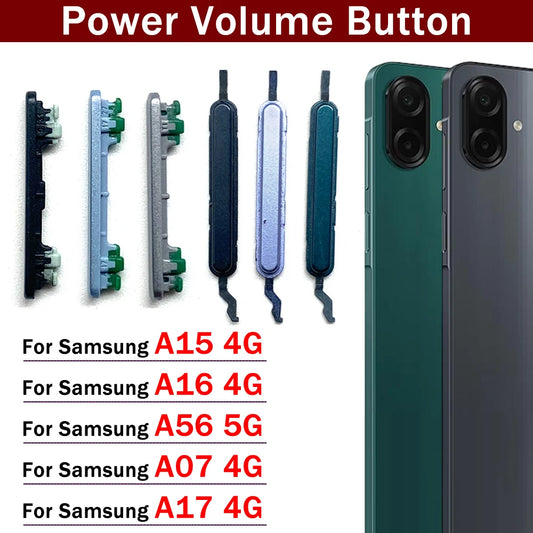 New For Samsung A15 A16 A56 A07 A17 4G 5G Side Key Power and Volume Button Replacement Parts Samsung phone repair parts