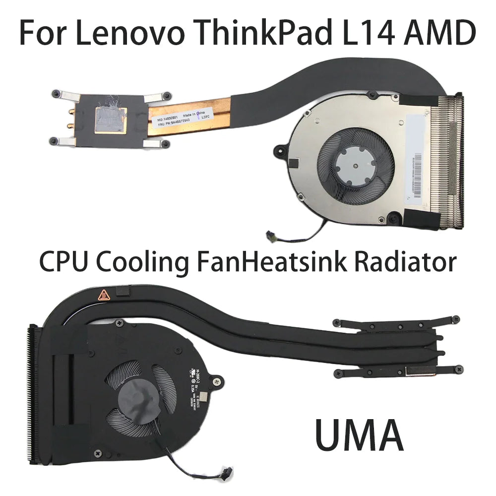 New Original For Lenovo ThinkPad L14 AMD UMA Laptop 20U5  20U6 CPU Cooling Heatsink Cooler Fan Radiator 5H40S72942 5H40S72943 Lenovo laptop repair parts