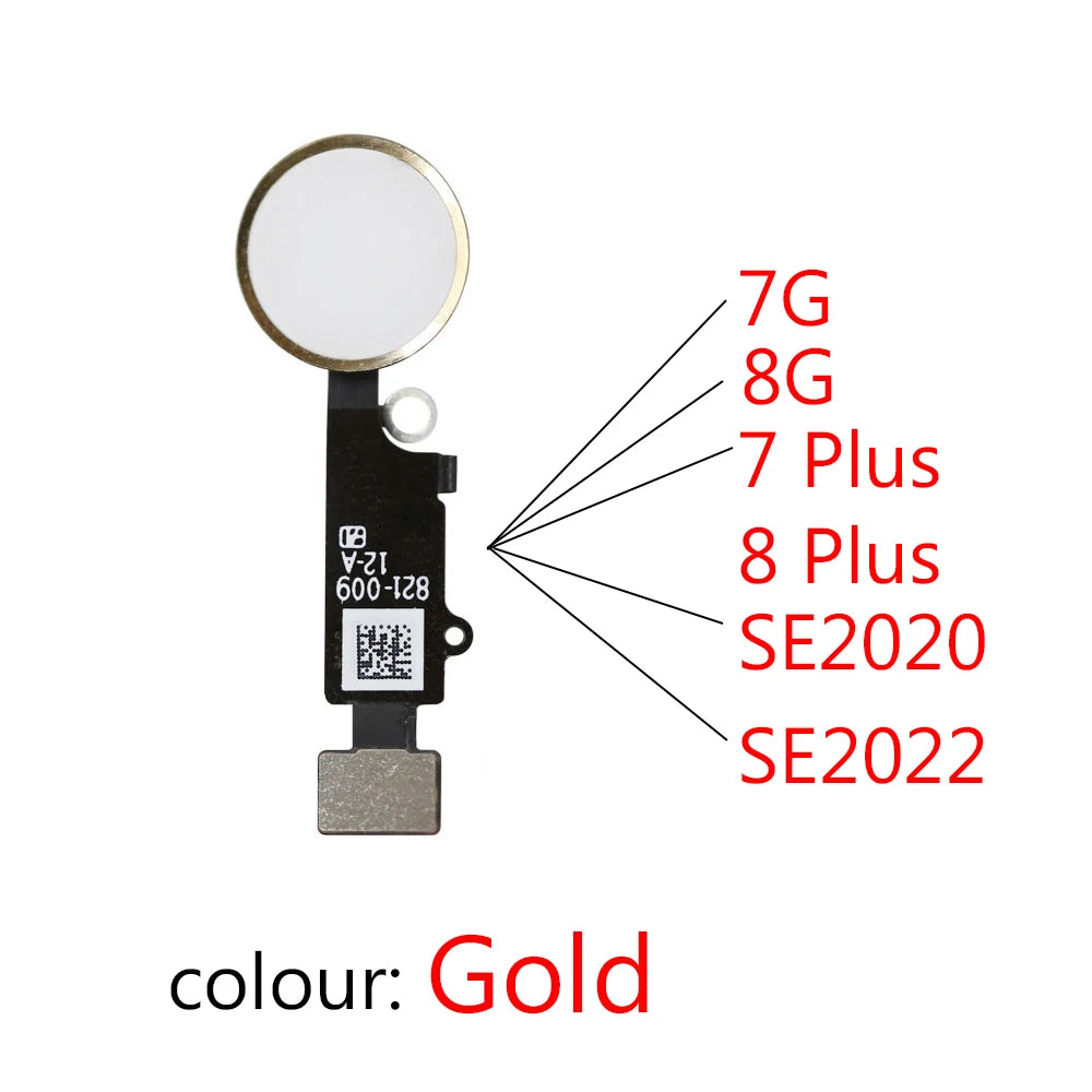 1set For iPhone 7 8 Plus Waterproof+ Universal Home Button + Home Touch ID Return Fingerprint Button Motherboard Connector Flex iPhone phone repair parts