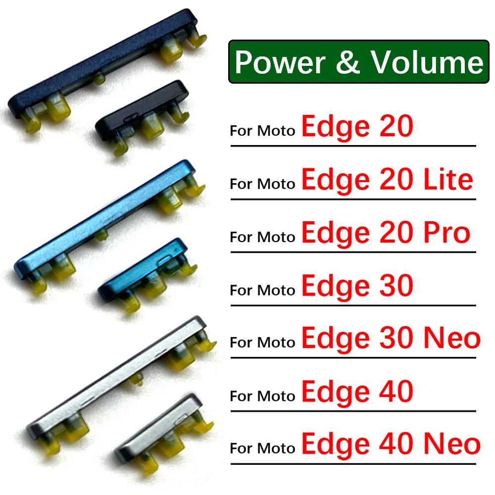 Power Button Volume Side Button Key For Motorola Moto Edge 20 30 40 Neo Pro lite Replacement Parts Motorola phone repair parts