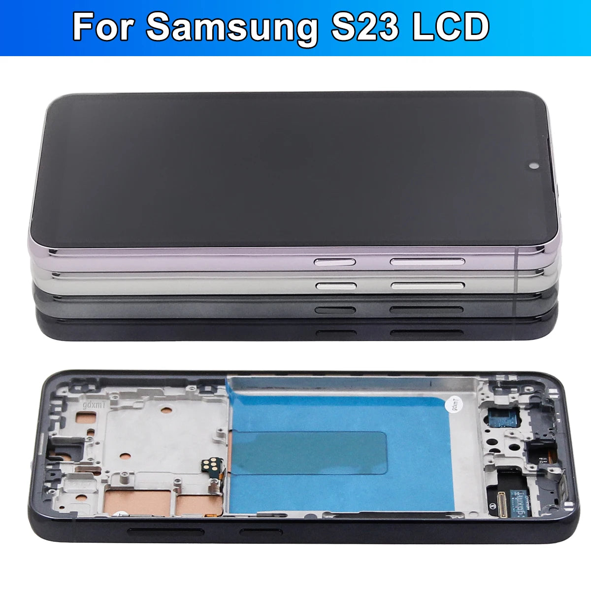S23 Screen Assembly for Samsung Galaxy S23 S911B S911B/DS Lcd Display Digital Touch Screen with Frame Replacement Parts Samsung phone repair parts