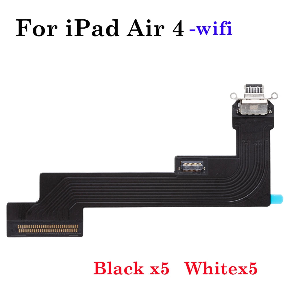 10Pcs Charging Port Flex Cable For iPad Air 4  Air 5  4G WIFI Version USB Charger Port Dock Connector Plug Socket Jack Ribbon iPad tablet repair parts