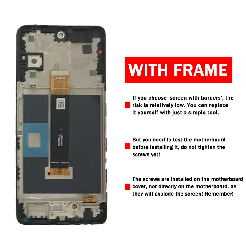 6.78"IPS LCD For TCL 50 XL/ 50XL Nxtpaper 5G LCD Display Touch Screen Digitizer T702W T702M T704SP Display With Frame TCL phone repair parts