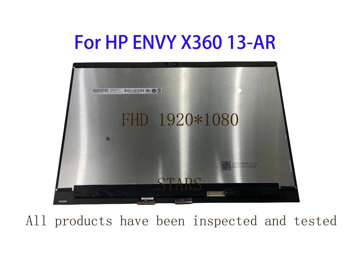 13.3 inch  For HP ENVY X360 13-AR Laptop LCD Touch Screen Assembly 1920*1080 B133HAN05  M133NVF3 R2 HP laptop repair parts