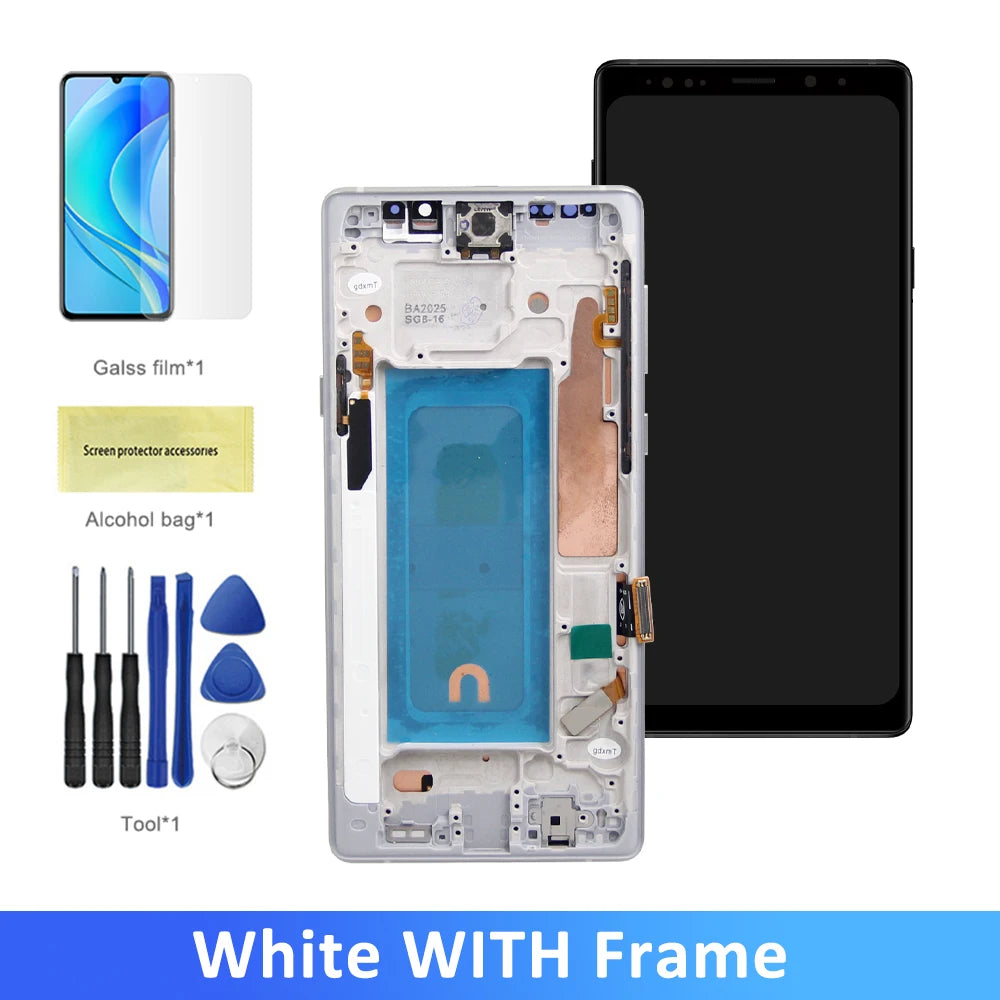 Screen for Samsung Galaxy Note9 N960F N960F/DS N960U Lcd Display Digital Touch Screen with Frame for Samsung Note 9 Assembly Samsung phone repair parts