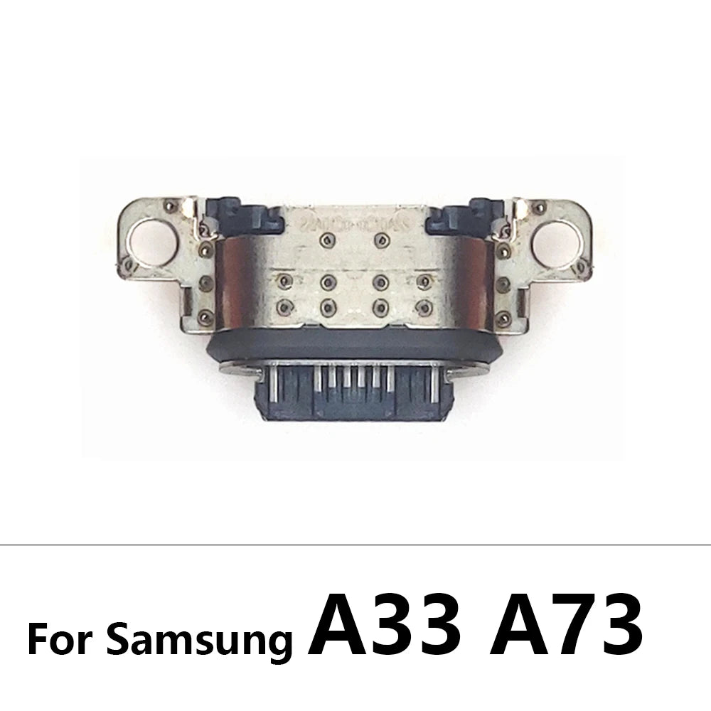 10Pcs USB jack socket connector charger Charging Port For Samsung A02s A22 A32 A52 A72 A03 Core A03s A33 A73 A53 4G 5G Samsung phone repair parts