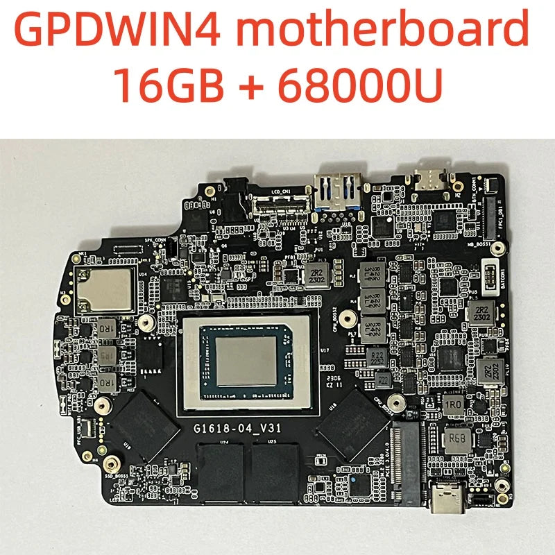 Original GPDWIN4 motherboard, 16GB RAM + 68000U CPU. Please contact customer service for details. Game console repair parts