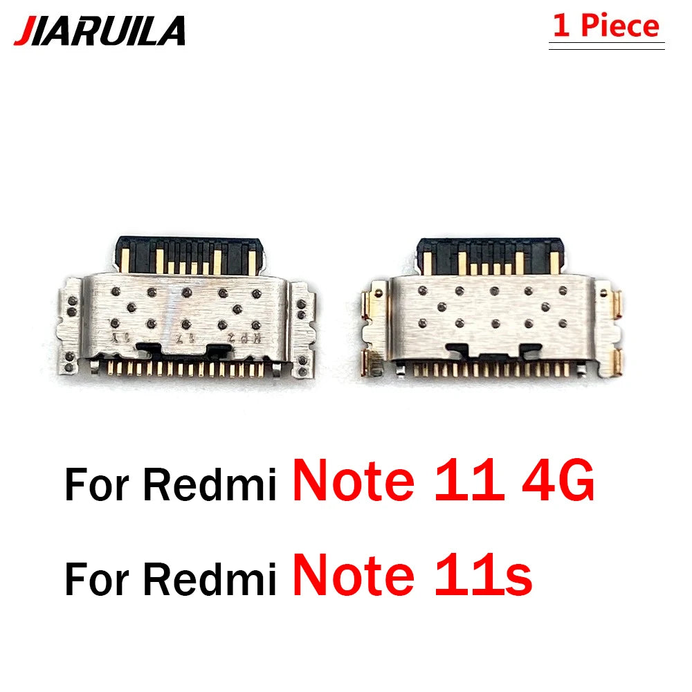 100Pcs, USB Charging Port Connector Charge Jack Socket Dock For Xiaomi Redmi Note 9 9s 10 10s 11 11s 12 12s 13 Pro Plus 4G 5G  Xiaomi  Xiao mi phone repair parts