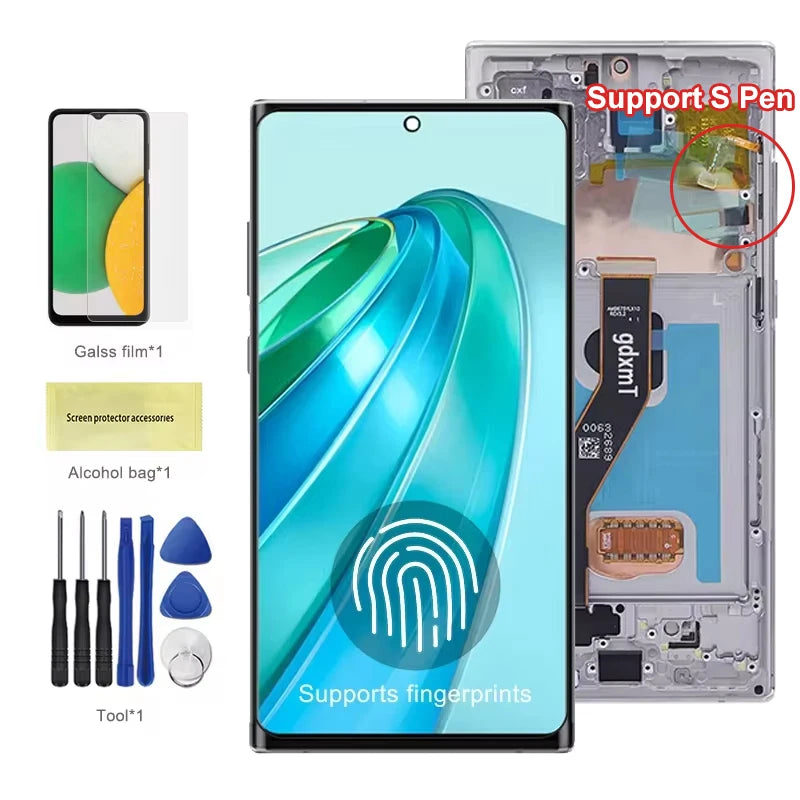 TFT Note 10 Plus Display Screen Assembly for Samsung Galaxy Note10+ N975F N975F/DS Lcd Display Touch Screen with Frame Parts Samsung phone repair parts
