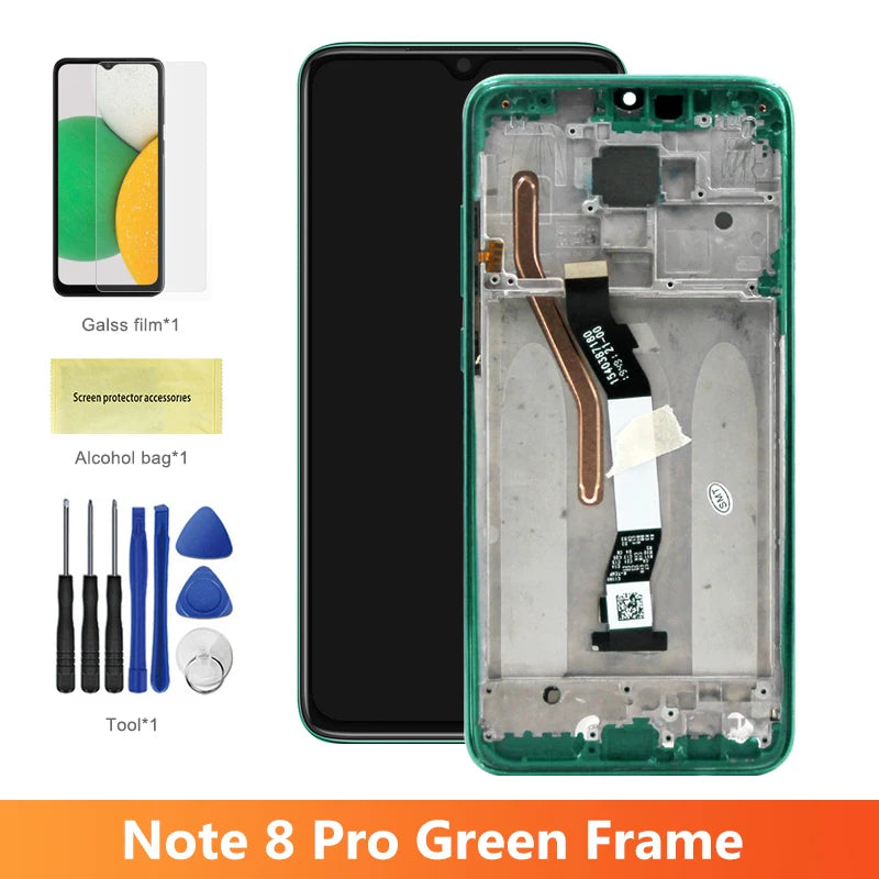 Screen for Xiaomi Redmi Note 8 Pro M1906G7I Lcd Display Digital Touch Screen with Frame for Xiaomi Redmi Note 8 Replacement Xiaomi phone repair parts