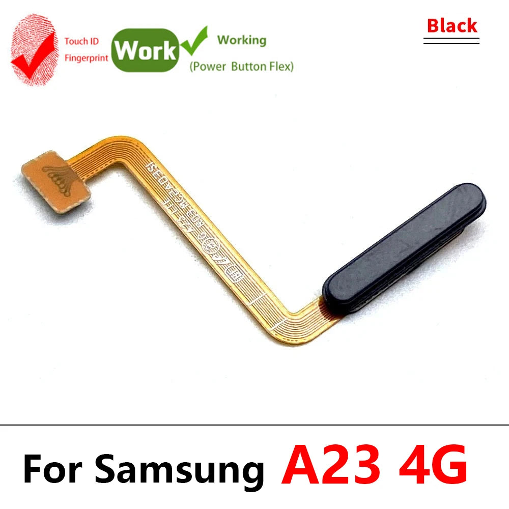 For Samsung A23 4G 5G A235F A236 A236B Home Button Fingerprint Sensor Flex With Power Key Button Flex Cable Samsung phone repair parts