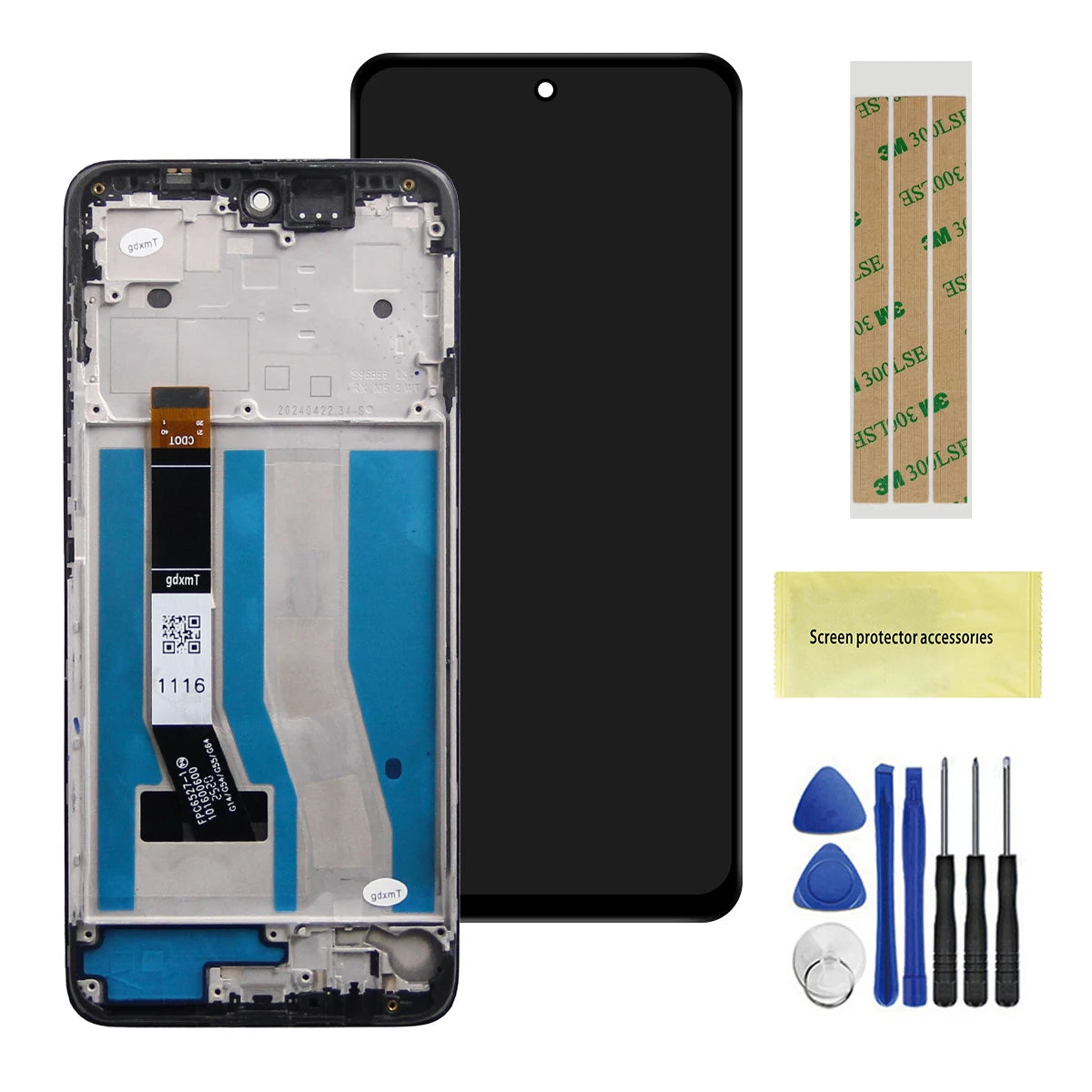 For Motorola Moto G54 LCD Display Touch Screen Frame Digitizer Full Assembly for Motorola Moto G54 XT2343 XT2343-1-2-5 Motorola phone repair parts