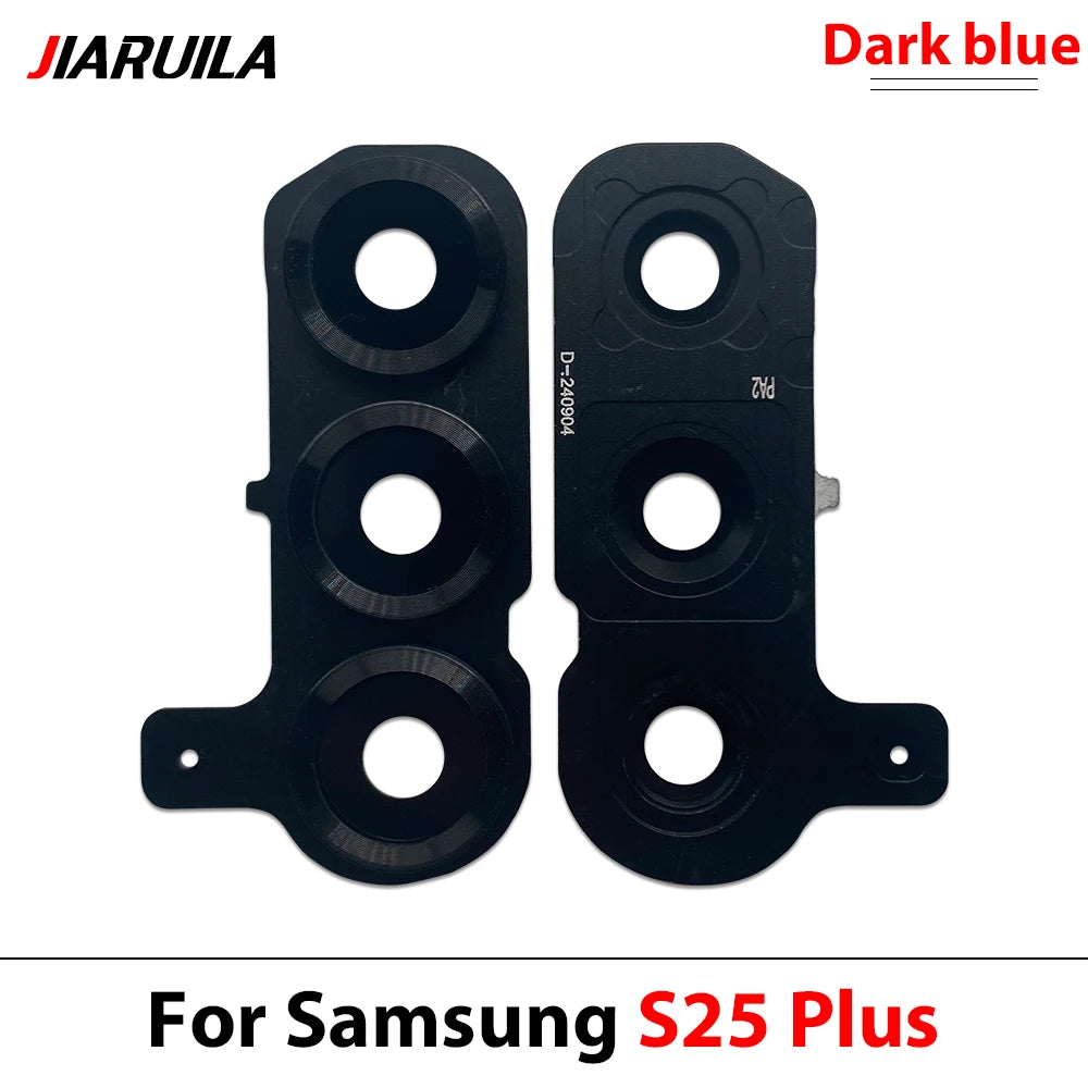 New Rear Camera Glass Lens Cover With Frame Holder with Sticker For Samsung S25 Plus S25 Ultra Replacement Parts Samsung phone repair parts