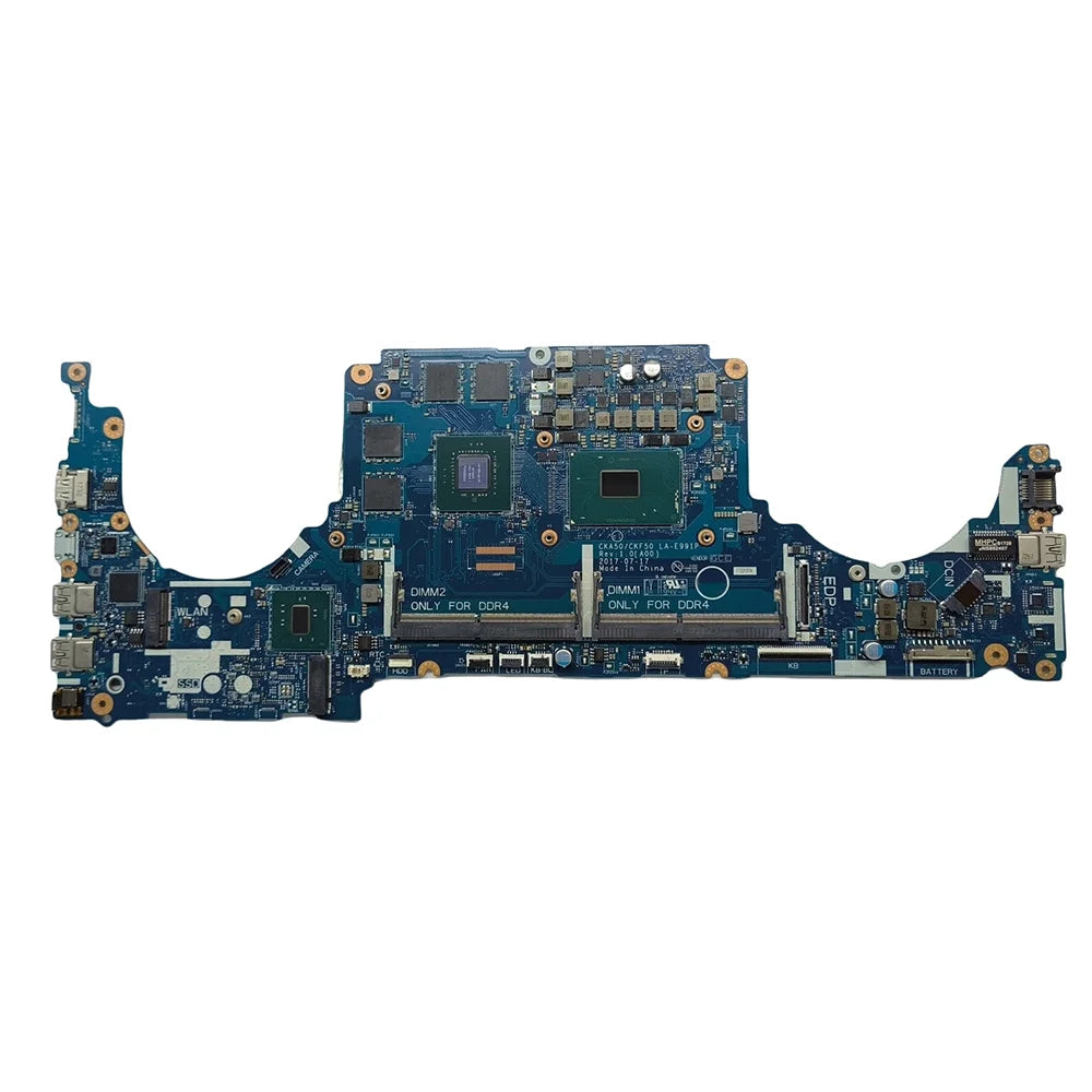 LA-E991P Laptop Motherboard For DELL Inspiron 7570 7577 With CPU i5-7300HQ i7-7700HQ GPU GTX1050 4G/GTX1050TI 4G CN-03145M Dell laptop repair parts