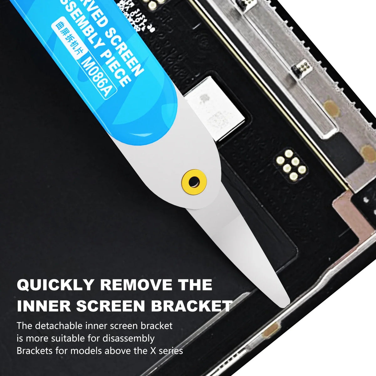 MaAnt M086A M086B Curved Screen Disassembly Tool Non-Damaging Polarization Anti-Slip Handle Flexible Steel for Mobile Phone Repa Professional Repair Tools