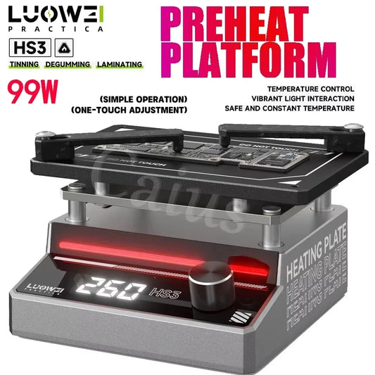 LUOWEI HS3 Preheating Station Layered Preheater Platform Thermostatic for Android IPhoneX-16Pro Max Motherboard Chip Repair Tool Professional Repair Tools