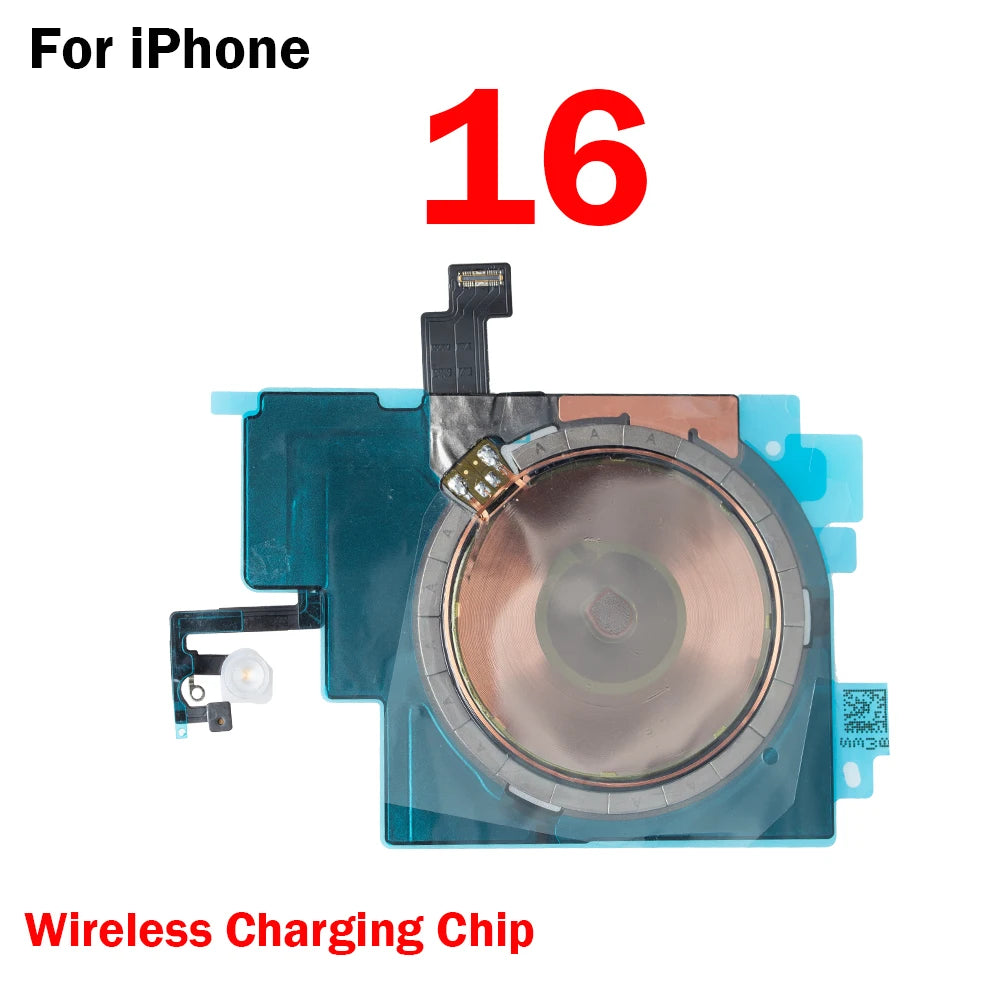 Wireless Charging Coil NFC Antenna Replacement With Led Flash Light Flex Cable For iPhone  15  Plus 16 Pro  Max Parts iPhone phone repair parts