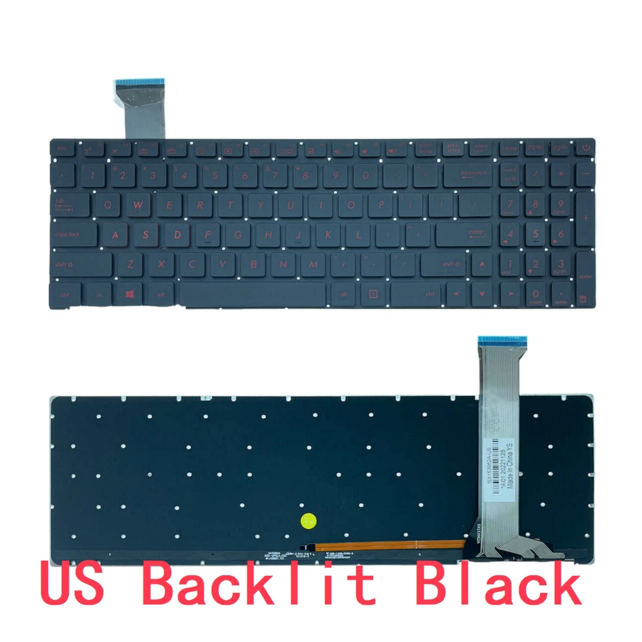 New US Russian Spanish Arab Laptop Backlit Keyboard For ASUS ROG GL552 GL552J GL552JX GL552V GL552VL GL552VW GL552VX ASUS laptop repair parts