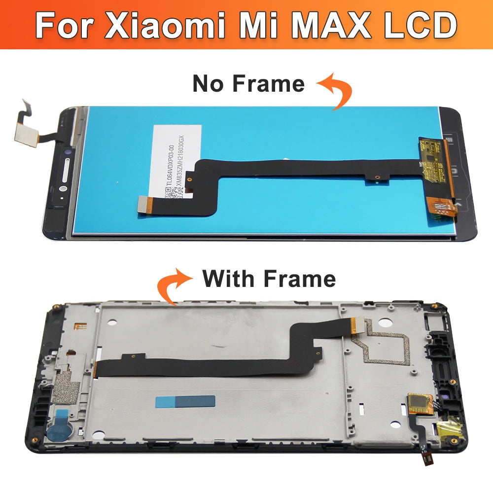 6.44" Max Lcd Screen For XIAOMI Mi Max Display LCD with Touch Screen mimax Frame for Xiaomi Mi Max LCD Display Replacement Xiaomi phone repair parts