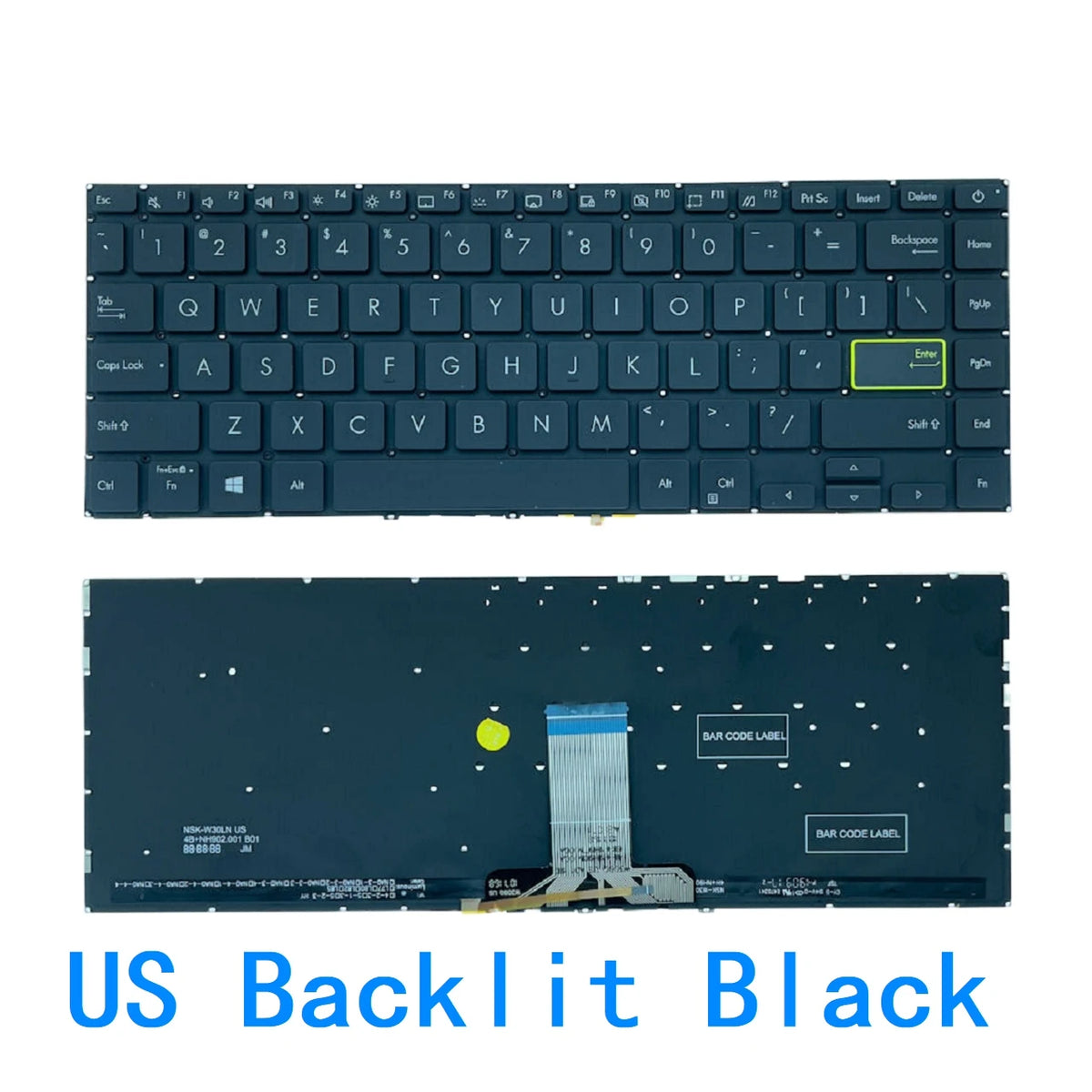 New US Russian Spanish language  Backlit Keyboard For ASUS Redolbook 14S S433 X421 S4600 V4050F E410M M4600I ASUS laptop repair parts