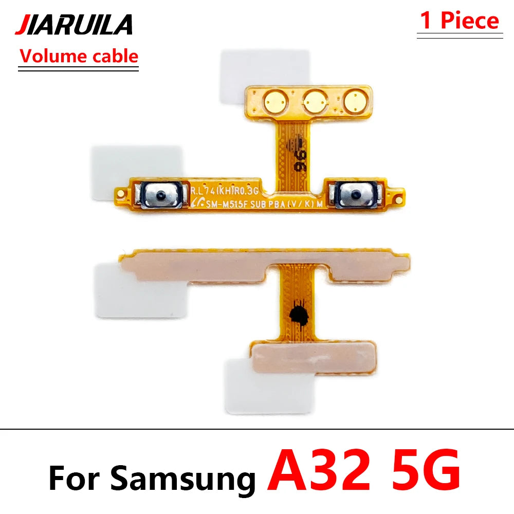10Pcs, Power on off Volume Key Button Flex Cable For Samsung A02S A22 A32 A52 A72 A03s A03 Core A04 A04s A13 A33 A53 A73 5G 4G Samsung phone repair parts