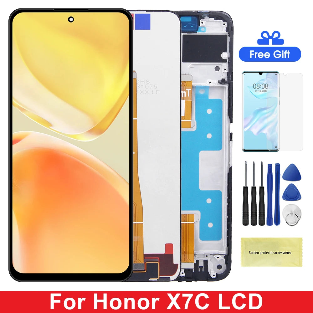 X7C For Huawei For Honor X7c Display Touch Screen Digitizer Panel Assembly Lcd Screen With Frame Repair Parts 100% Tested Honor phone repair parts